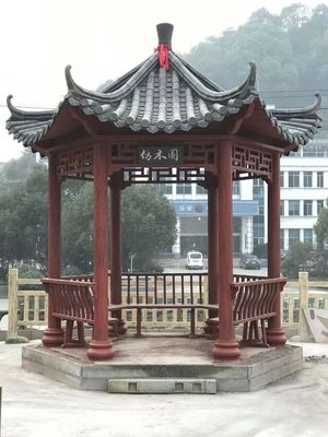 仿古公园六角亭