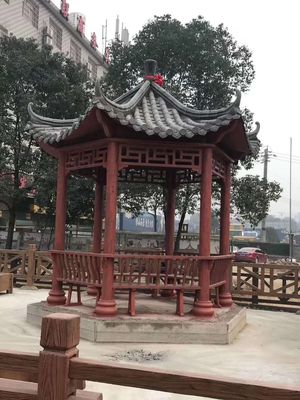 仿古公园六角亭